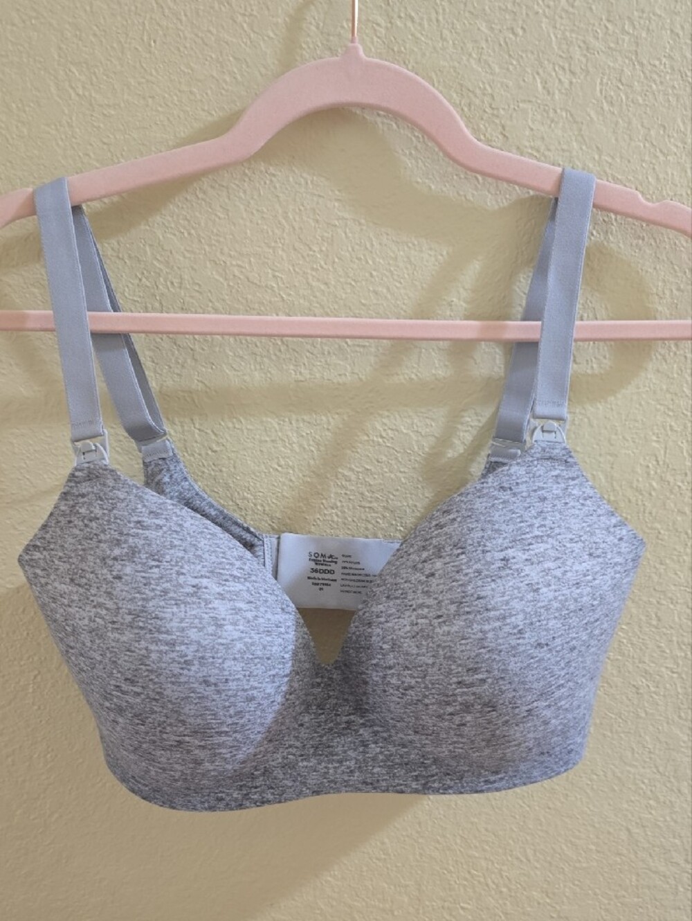 NWT Soma Enbliss Wireless Comfort Nursing Bra - Light Gray Heather